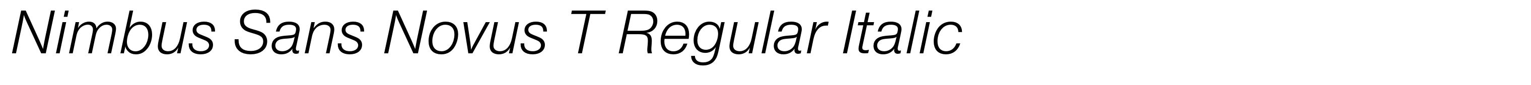 Nimbus Sans Novus T Regular Italic